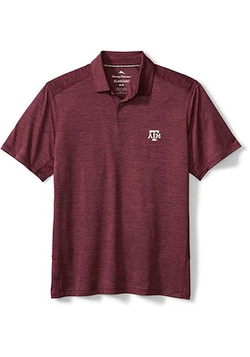 Tommy Bahama Texas A&M Aggies Mens Maroon Delray Short Sleeve Fashion Polo