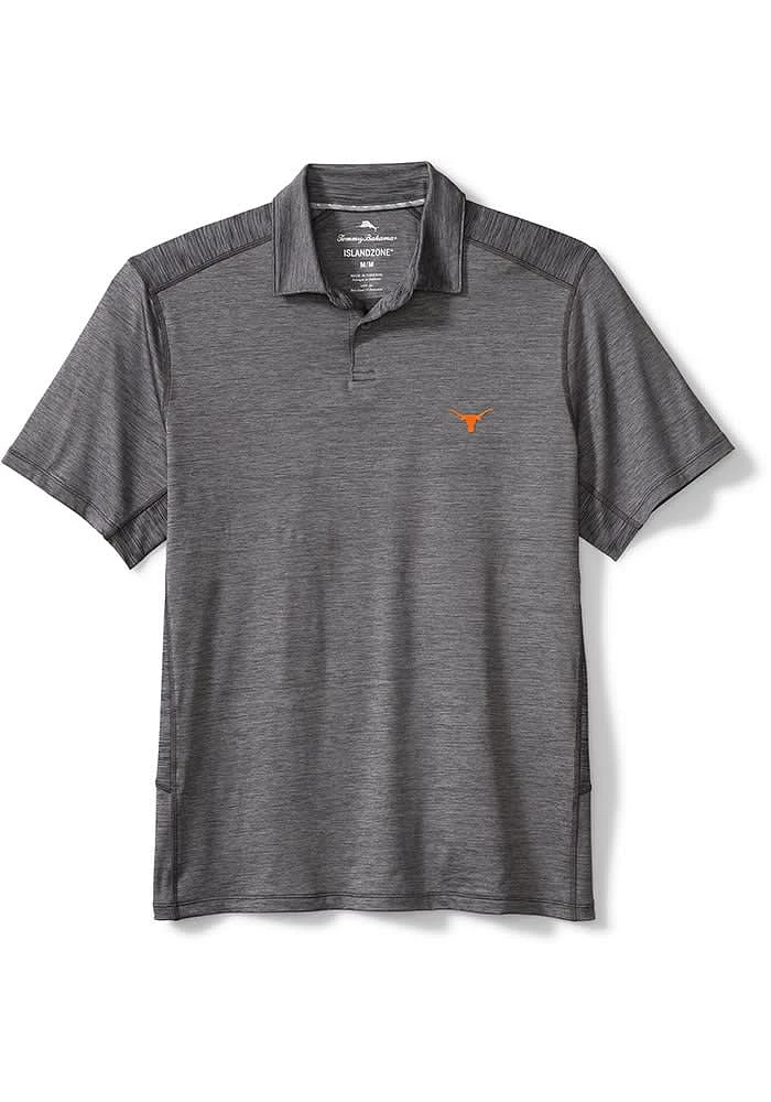 Tommy Bahama Texas Longhorns Mens Charcoal Delray Short Sleeve Fashion Polo