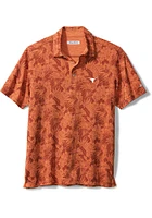 Tommy Bahama Texas Longhorns Mens Burnt Orange Sport Palmetto Palms Short Sleeve Fashion Polo