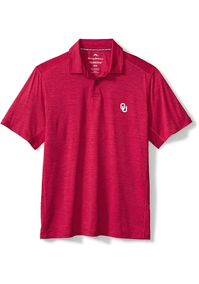 Tommy Bahama Oklahoma Sooners Mens Crimson Delray Short Sleeve Fashion Polo