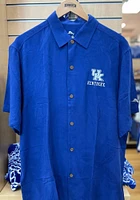 Tommy Bahama Kentucky Wildcats Mens Blue Sport Al Fresco Tropics Short Sleeve Dress Shirt