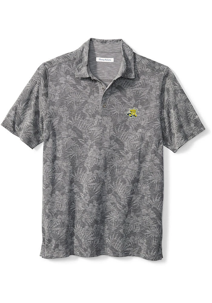 Tommy Bahama Wichita State Shockers Mens Charcoal Sport Palmetto Palms Short Sleeve Fashion Polo