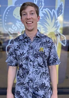 Tommy Bahama Wichita State Shockers Mens Black Reign Forest Fronds Short Sleeve Dress Shirt