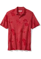 Tommy Bahama Cincinnati Reds Mens Red Miramar Blooms Polo Short Sleeve