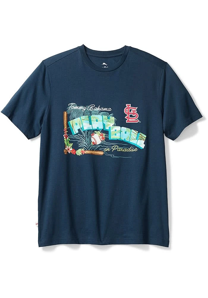 Tommy Bahama St Louis Cardinals Navy Blue Play Ball Short Sleeve T Shirt