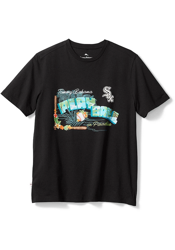 Tommy Bahama Chicago White Sox Black Play Ball Short Sleeve Fashion T Shirt