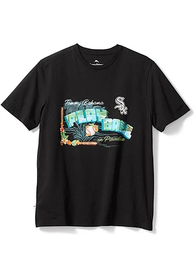 Tommy Bahama Chicago White Sox Black Play Ball Short Sleeve Fashion T Shirt
