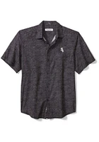 Tommy Bahama Chicago White Sox Mens Black Coast Tiles Short Sleeve Dress Shirt