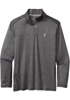 Tommy Bahama Cincinnati Bearcats Mens Charcoal Logo Sport Delray Long Sleeve 1/4 Zip Pullover