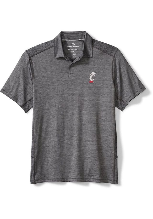 Tommy Bahama Cincinnati Bearcats Mens Charcoal Delray Short Sleeve Polo