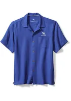 Tommy Bahama Kentucky Wildcats Mens Blue Sport Tropic Isles Camp Short Sleeve Dress Shirt