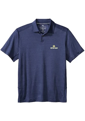 Tommy Bahama Notre Dame Fighting Irish Mens Navy Blue Delray Short Sleeve Fashion Polo