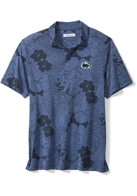 Tommy Bahama Penn State Nittany Lions Mens Navy Blue Miramar Blooms Short Sleeve Fashion Polo