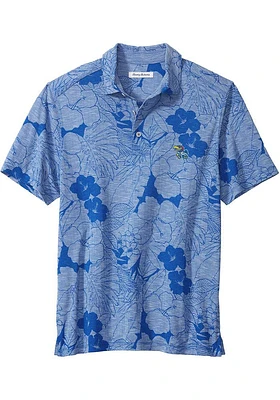 Tommy Bahama Kansas Jayhawks Mens Blue Miramar Blooms Short Sleeve Fashion Polo