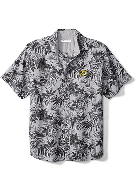 Tommy Bahama Missouri Tigers Mens Black Sport Printed Reign Forest Fronds Short Sleeve Dress Shirt