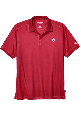 Tommy Bahama Oklahoma Sooners Mens Red Sports Emfielder Short Sleeve Fashion Polo