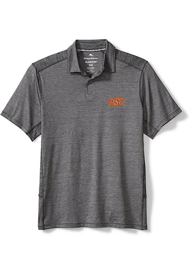 Tommy Bahama Oklahoma State Cowboys Mens Charcoal Delray Short Sleeve Fashion Polo
