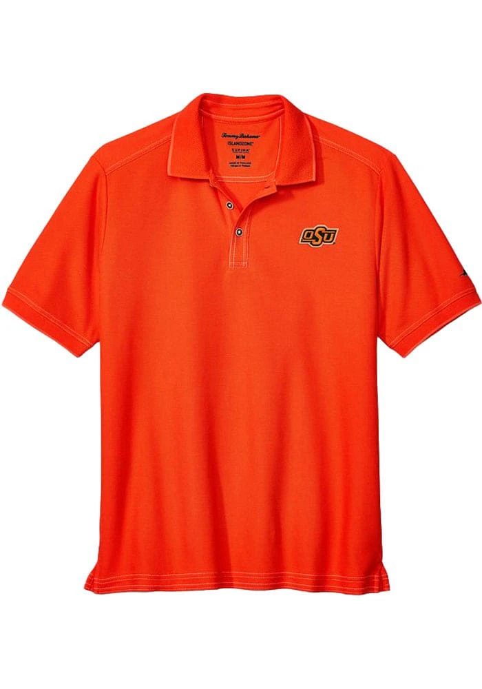 Tommy Bahama Oklahoma State Cowboys Mens Orange Sports Emfielder Short Sleeve Fashion Polo