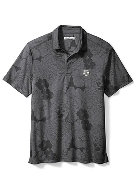 Tommy Bahama Texas A&M Aggies Mens Charcoal Miramar Blooms Short Sleeve Fashion Polo