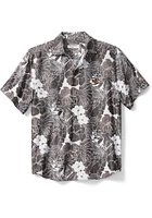 Tommy Bahama Kansas City Chiefs Mens Black SPORT COCONUT POINT PLAYA Short Sleeve Dress Shirt