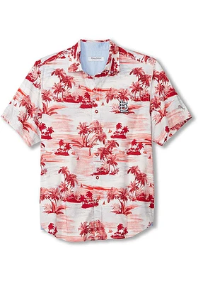 Tommy Bahama St Louis Cardinals Mens Red Sport Tropical Horizons Shirt Short Sleeve Dress