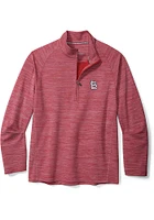 Tommy Bahama St Louis Cardinals Mens Red Play Action Long Sleeve Qtr Zip Pullover