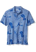 Tommy Bahama Texas Rangers Mens Light Blue Miramar Blooms Short Sleeve Fashion Polo