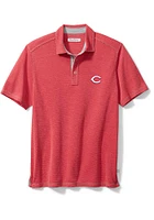 Tommy Bahama Cincinnati Reds Mens Red Sport Paradiso Cove Short Sleeve Fashion Polo