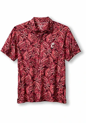 Tommy Bahama Cincinnati Bearcats Mens Red Tropical Score Short Sleeve Polo