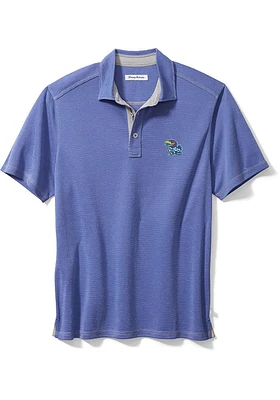 Tommy Bahama Kansas Jayhawks Mens Blue Sport Paradiso Cove Short Sleeve Fashion Polo
