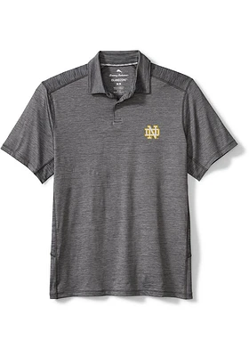 Tommy Bahama Notre Dame Fighting Irish Mens Grey Delray Short Sleeve Fashion Polo