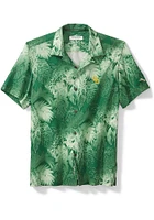 Tommy Bahama Baylor Bears Mens Green Sport Coast Luminescent Fronds Camp Short Sleeve Dress..