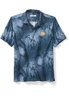 Tommy bahama Notre Dame Fighting Irish Mens Navy Blue Sport Coast Luminescent Fronds Camp S..