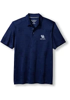 Tommy Bahama Kentucky Wildcats Mens Blue Sport Palm Short Sleeve Polo