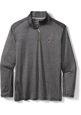 Tommy Bahama Cincinnati Bearcats Mens Charcoal Sport Delray Long Sleeve 1/4 Zip Pullover