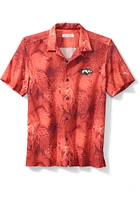 Tommy Bahama Arkansas Razorbacks Mens Red Sport Coast Luminescent Fronds Camp Short Sleeve..