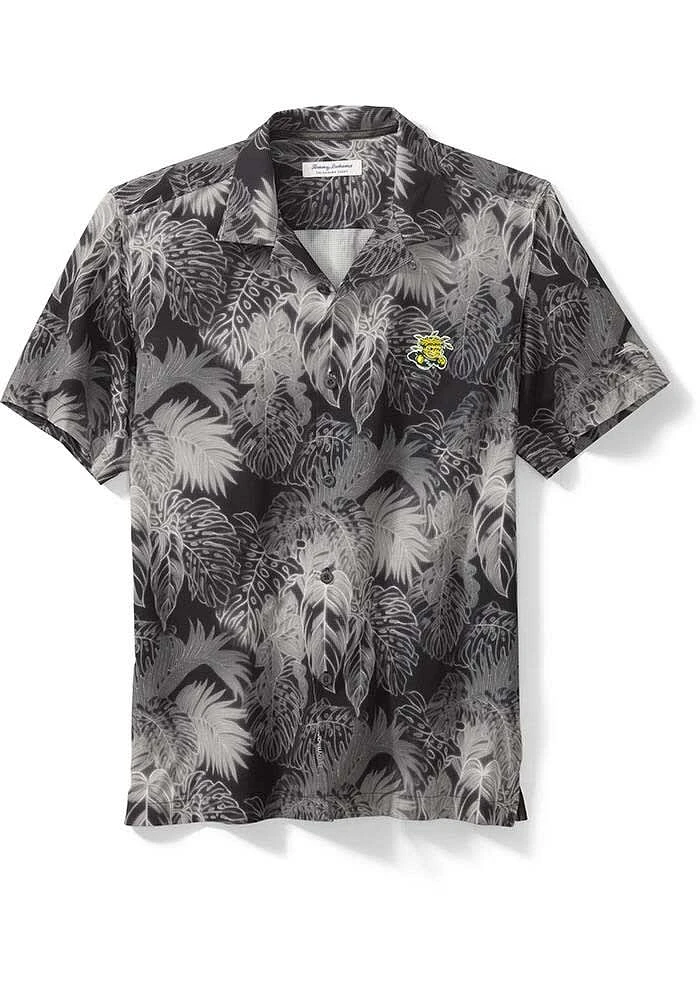 Tommy Bahama Wichita State Shockers Mens Black Sport Coast Luminescent Fronds Camp Short Sl..