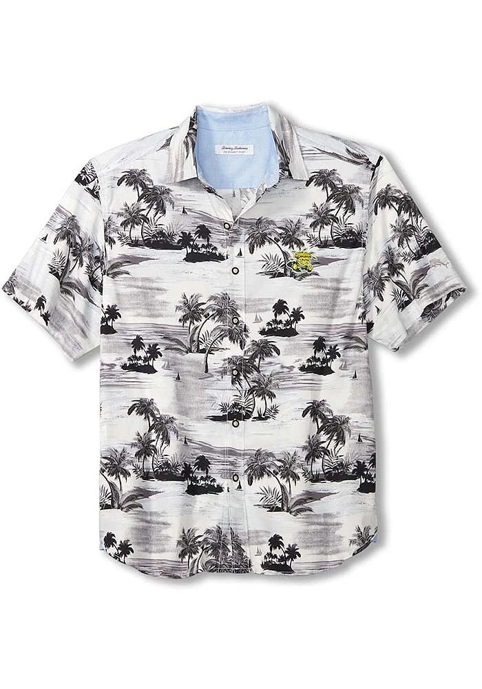Tommy Bahama Wichita State Shockers Mens Black Sport Tropical Horizons Short Sleeve Dress Shirt