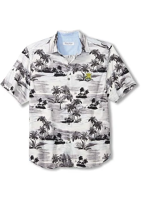 Tommy Bahama Wichita State Shockers Mens Black Sport Tropical Horizons Short Sleeve Dress Shirt