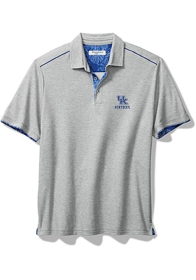 Tommy Bahama Kentucky Wildcats Mens Grey Sport Tailgater Short Sleeve Polo