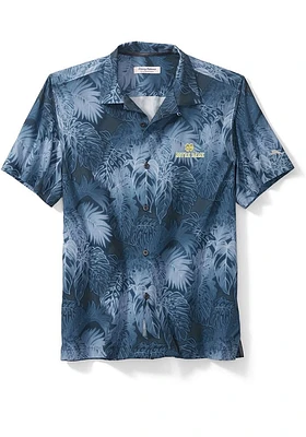 Tommy Bahama Notre Dame Fighting Irish Mens Navy Blue Sport Coast Luminescent Short Sleeve..