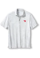 Tommy Bahama Dayton Flyers Mens Grey Sport Santiago Paradise Short Sleeve Polo