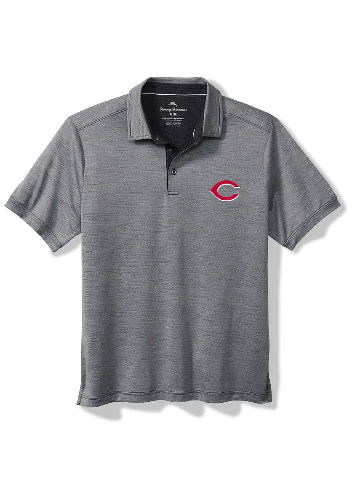 Tommy Bahama Cincinnati Reds Mens Black Sport San Raphael Short Sleeve Polo