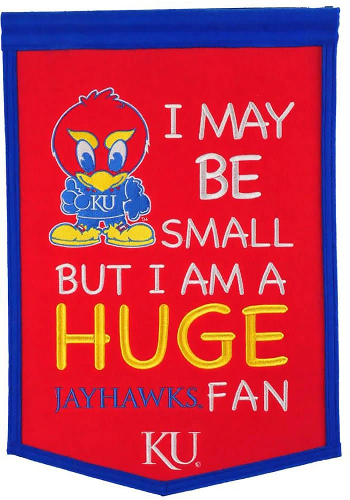 Kansas Jayhawks Lil Fan Banner - Red
