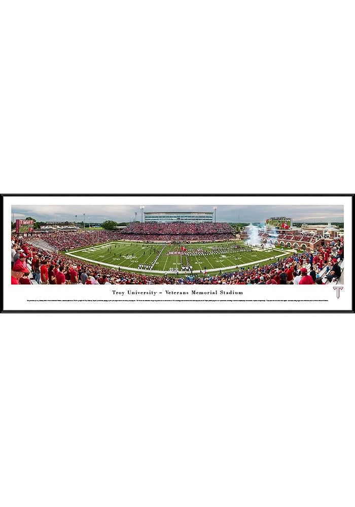 Blakeway Panoramas Troy Trojans 50 Yard Line Standard Framed Posters