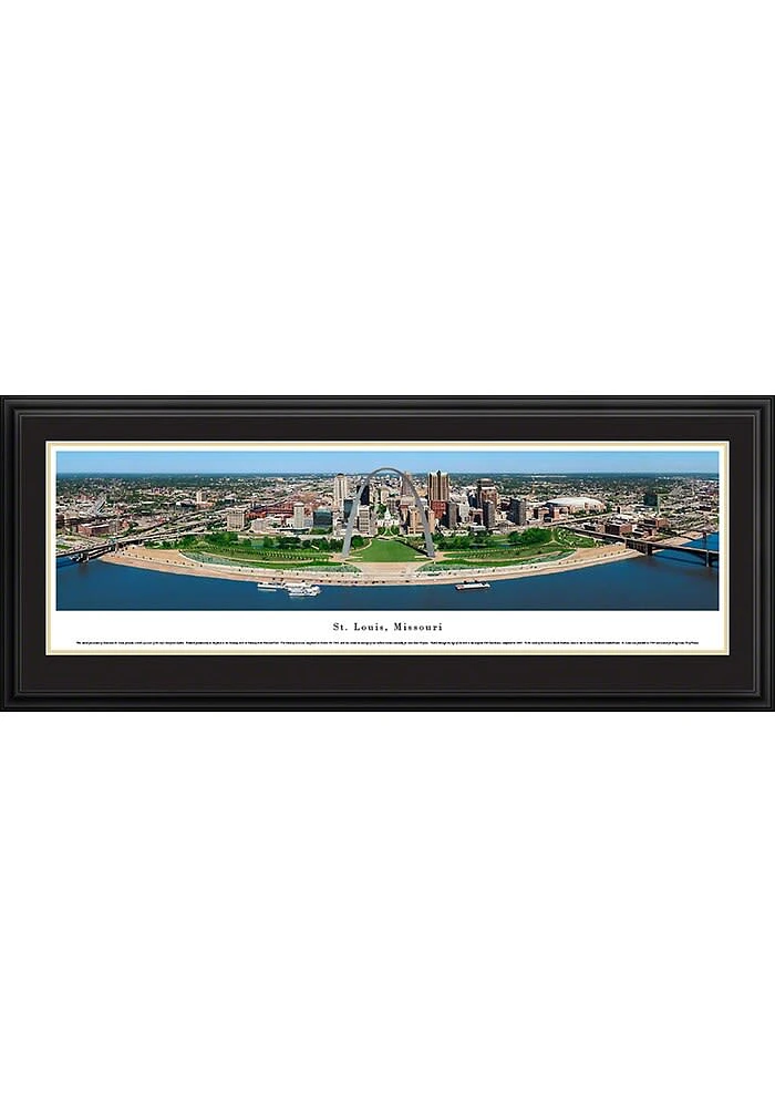 Blakeway Panoramas St Louis St Louis Skyline at Night Panoramic Deluxe Framed Posters