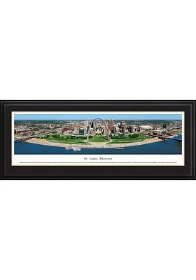 Blakeway Panoramas St Louis St Louis Skyline at Night Panoramic Deluxe Framed Posters