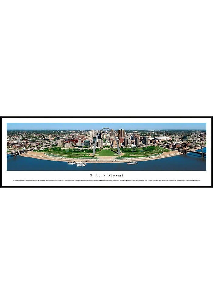 Blakeway Panoramas St Louis St Louis Skyline at Night Panoramic Standard Framed Posters