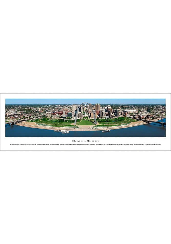Blakeway Panoramas St Louis St Louis Skyline at Night Panoramic Unframed Poster