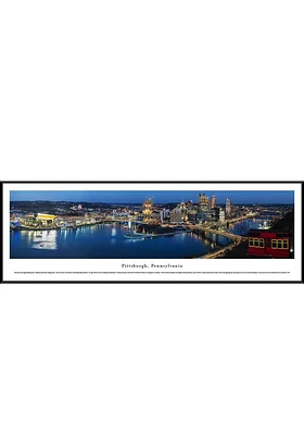 Blakeway Panoramas Pittsburgh Night Sky Framed Framed Posters